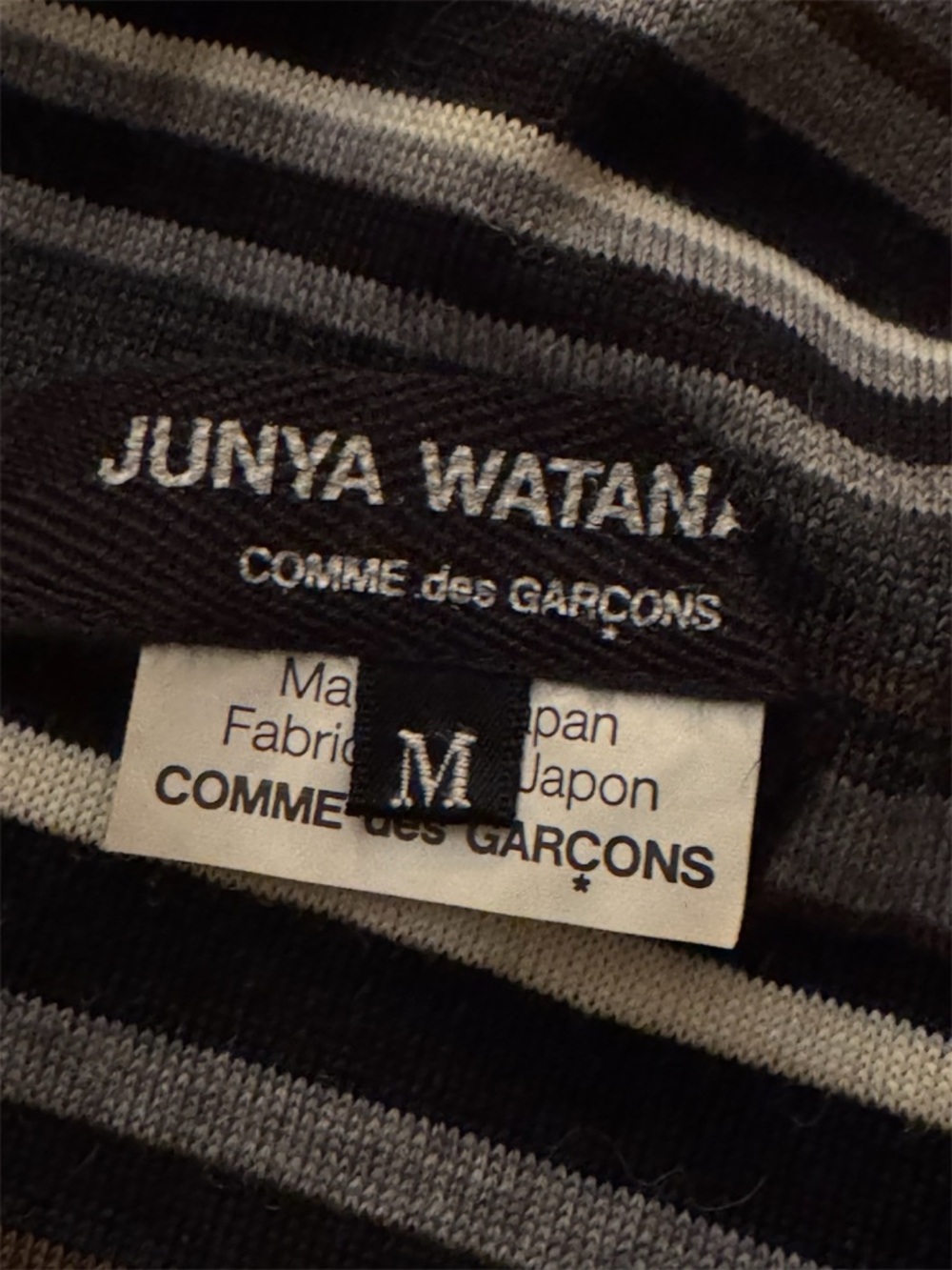 Comme des Garcons Striped Dress/Sweater in Black and Gray - Picture 6 of 7